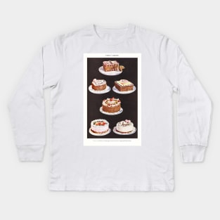 Fancy Cakes, from Mrs. Beeton's Book of Household Management Kids Long Sleeve T-Shirt